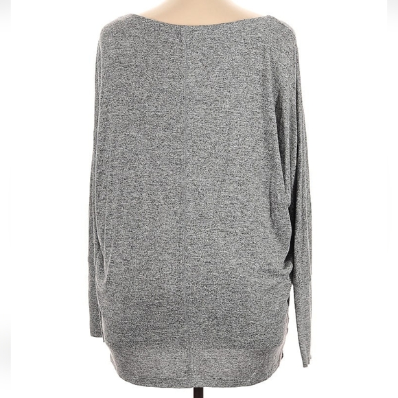 Lucky Brand Women's XL Knit Sweater, Long Sleeves, Scoop Neck - Heather Gray - Picture 2 of 2